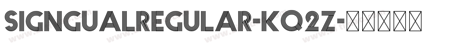 SigngualRegular-Kq2Z字体转换
