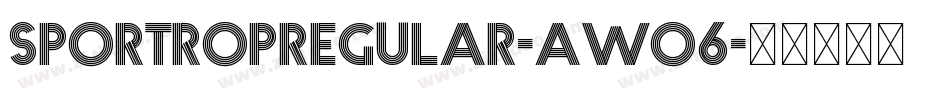 SportropRegular-AwO6字体转换