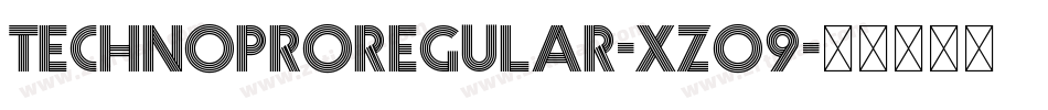 TechnoproRegular-XzO9字体转换