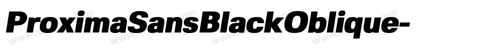 ProximaSansBlackOblique字体转换