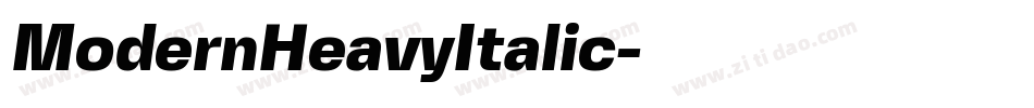 ModernHeavyItalic字体转换