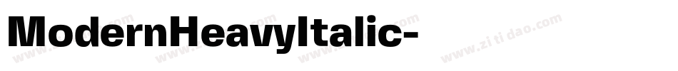 ModernHeavyItalic字体转换