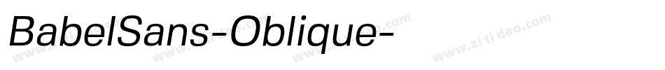 BabelSans-Oblique字体转换