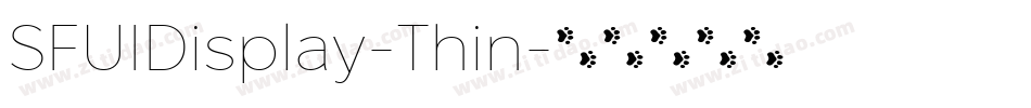 SFUIDisplay-Thin字体转换