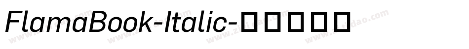 FlamaBook-Italic字体转换