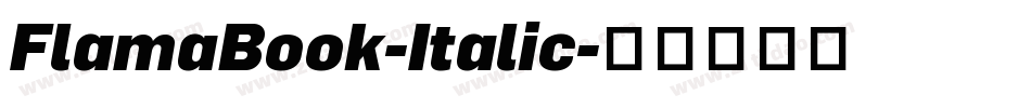FlamaBook-Italic字体转换