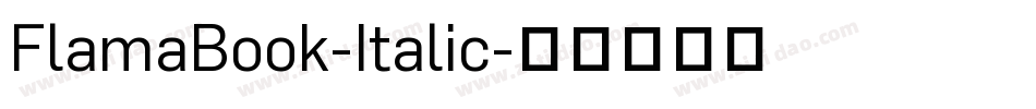 FlamaBook-Italic字体转换
