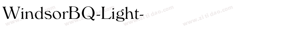 WindsorBQ-Light字体转换