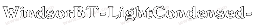 WindsorBT-LightCondensed字体转换