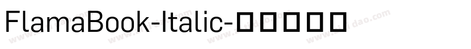 FlamaBook-Italic字体转换
