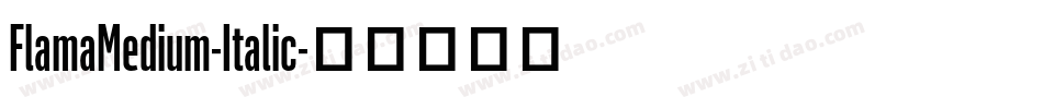 FlamaMedium-Italic字体转换