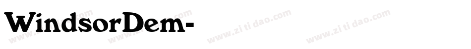 WindsorDem字体转换