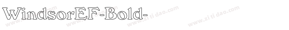 WindsorEF-Bold字体转换