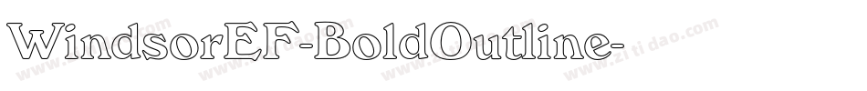 WindsorEF-BoldOutline字体转换