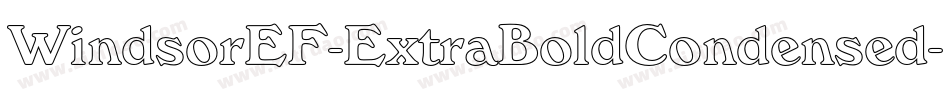 WindsorEF-ExtraBoldCondensed字体转换