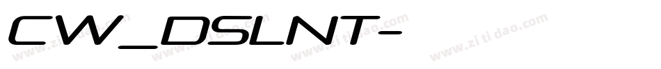 CW_DSLNT字体转换