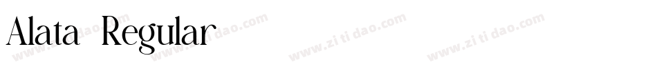 Alata-Regular字体转换