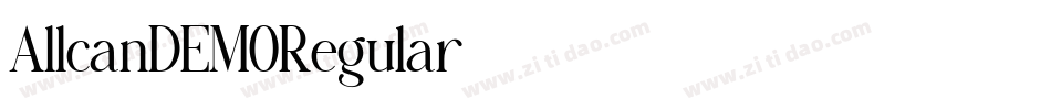 AllcanDEMORegular字体转换