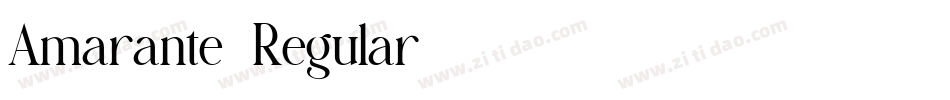 Amarante-Regular字体转换