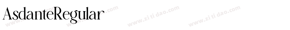 AsdanteRegular字体转换