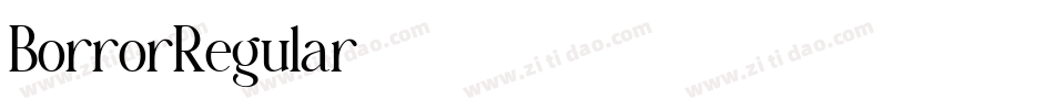 BorrorRegular字体转换