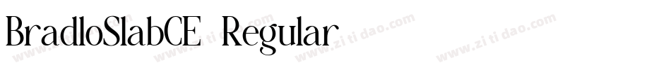 BradloSlabCE-Regular字体转换