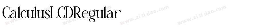 CalculusLCDRegular字体转换