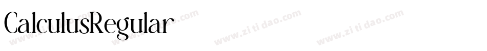 CalculusRegular字体转换