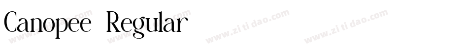 Canopee-Regular字体转换