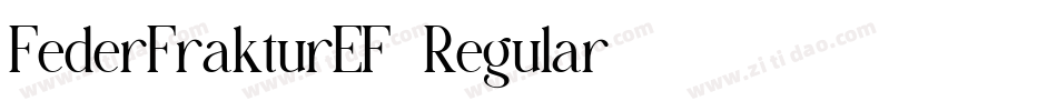 FederFrakturEF-Regular字体转换