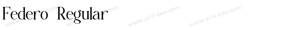 Federo-Regular字体转换
