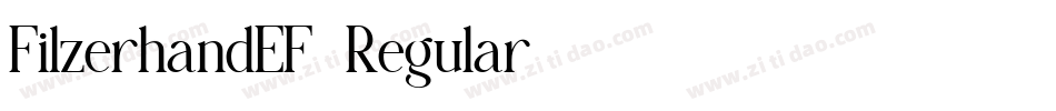 FilzerhandEF-Regular字体转换