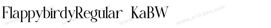 FlappybirdyRegular-KaBW字体转换