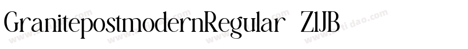 GranitepostmodernRegular-ZlJB字体转换 GranitepostmodernRegular-ZlJB字体转换