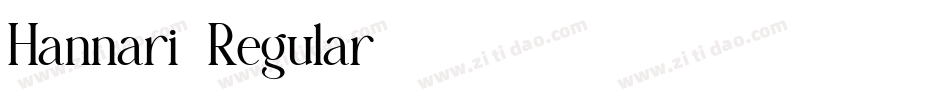 Hannari-Regular字体转换