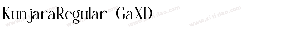 KunjaraRegular-GaXD字体转换
