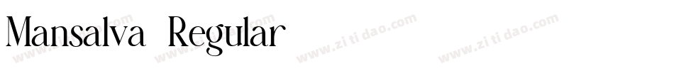 Mansalva-Regular字体转换