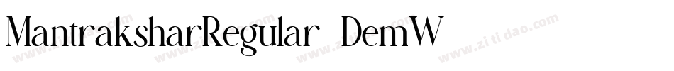 MantraksharRegular-DemW字体转换