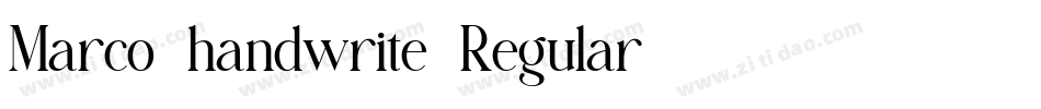 Marco_handwrite-Regular字体转换