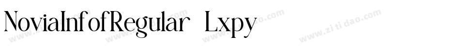 NoviaInfofRegular-Lxpy字体转换