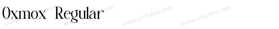 Oxmox-Regular字体转换