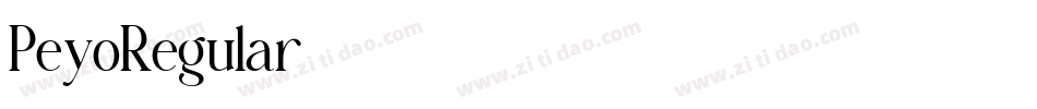PeyoRegular字体转换
