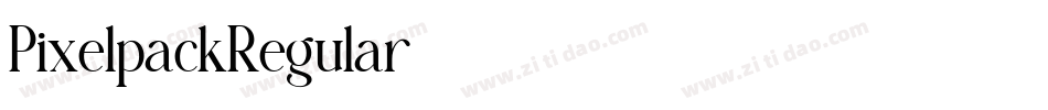 PixelpackRegular字体转换