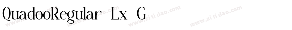 QuadooRegular-Lx9G字体转换
