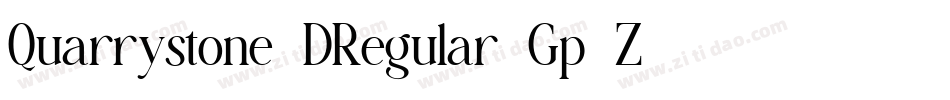 Quarrystone3DRegular-Gp4Z字体转换