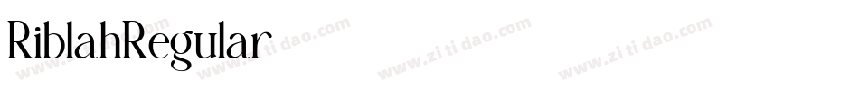 RiblahRegular字体转换