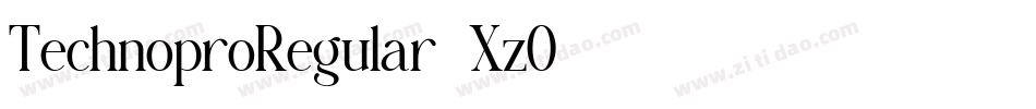 TechnoproRegular-XzO9字体转换