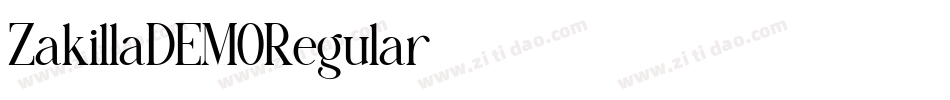 ZakillaDEMORegular字体转换
