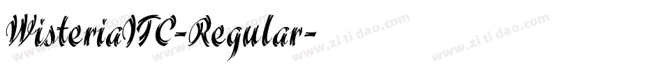 WisteriaITC-Regular字体转换