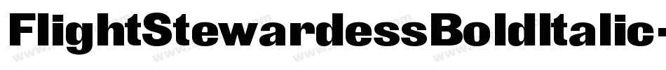 FlightStewardessBoldItalic-MRXv字体转换